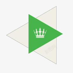 绿色皇冠三角形素材