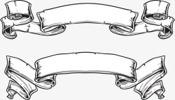 复古横幅矢量图素材
