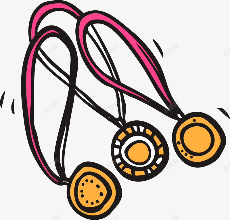 手绘线描奖牌装饰图案png免抠素材_88icon https://88icon.com 可爱卡通 奖牌 手绘 涂鸦 矢量图案 线描 运动