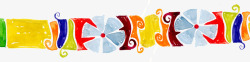 缤纷拱形横幅缤纷五彩创意花卉抽象横幅标题栏高清图片