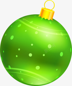 创意圣诞球绿色雪花圣诞球高清图片