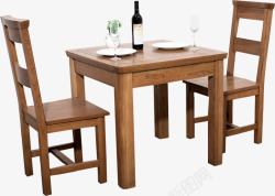 实木餐桌椅家庭生活素材