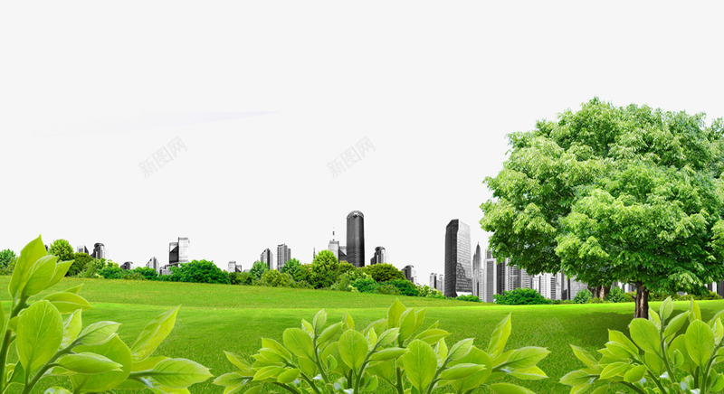 草地高楼城市背景png免抠素材_88icon https://88icon.com 城市背景png 树木 楼房 草坪
