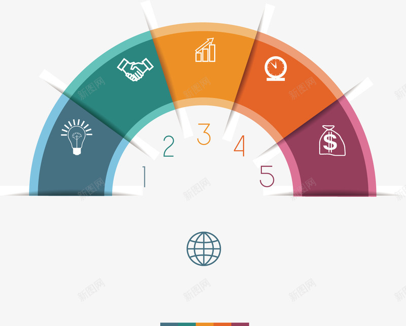 创意圆环五步目录图png免抠素材_88icon https://88icon.com 五步 分布 目录 说明