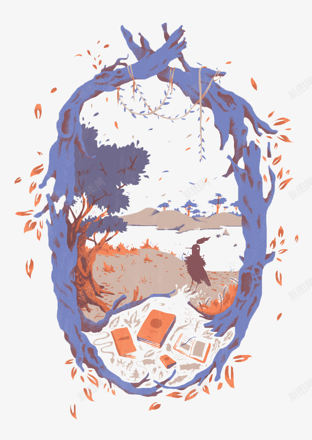 创意树洞插图png免抠素材_88icon https://88icon.com 创意树洞插图 树木插画设计 树造型插画
