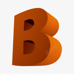3D英语字母B素材