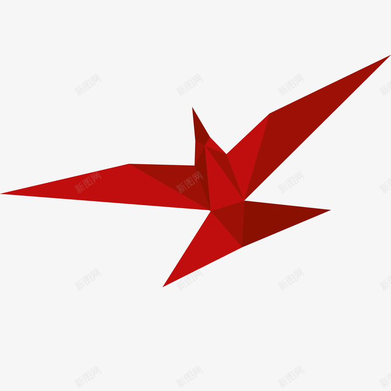 飞翔的鸟折纸插画矢量图ai免抠素材_88icon https://88icon.com 免抠PNG 折纸 红色 飞翔的鸟折纸插画 鸟 鸟类 矢量图
