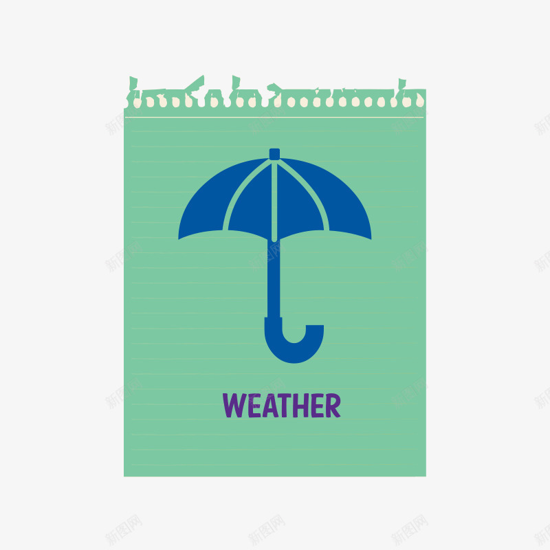 绿色便签雨伞weather天气预报psd免抠素材_88icon https://88icon.com 便签 标签按钮 生活元素 自然效果