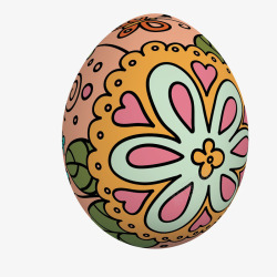 彩绘装饰鸡蛋矢量图素材
