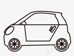 兰博基尼车面轮廓线条smart车轮廓高清图片