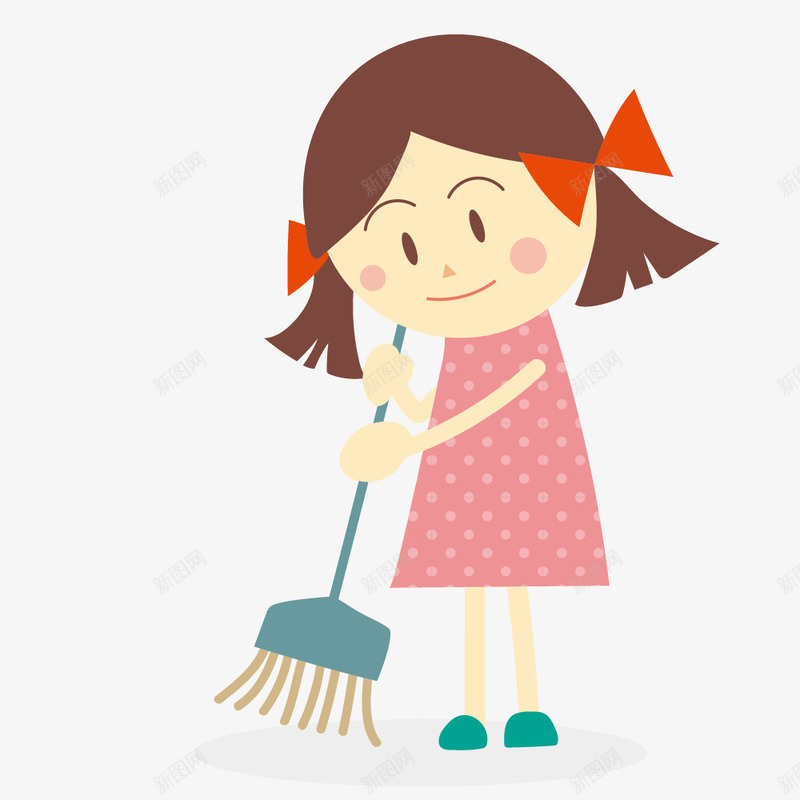 扫地的卡通女孩简图png免抠素材_88icon https://88icon.com 人物 卡通 女孩 打扫 扫地 扫把 清洁 简图