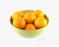 橙色香甜碗里的水果奉节脐橙实物素材