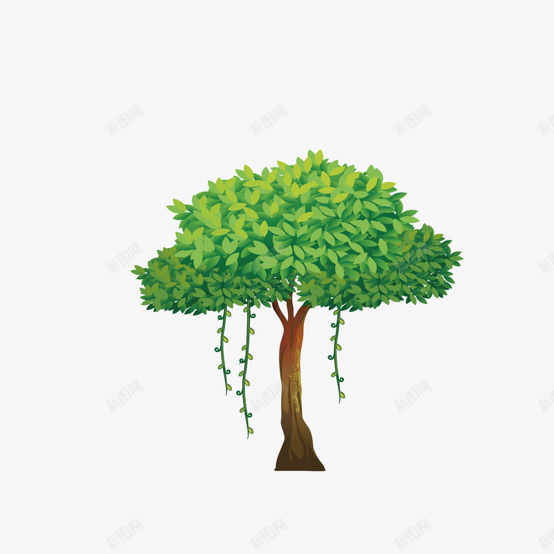 植树节手绘树木矢量图eps免抠素材_88icon https://88icon.com png免抠图 卡通 手绘 柳枝 树木 植树节 矢量图