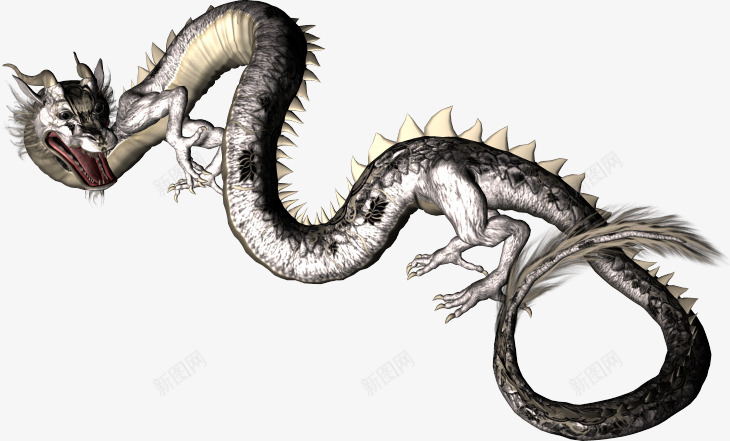 黑龙png免抠素材_88icon https://88icon.com 邪恶 飞翔 黑龙
