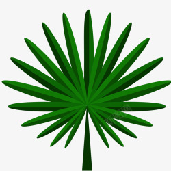 绿色棕榈树叶矢量图素材