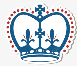 英国女王银质皇冠矢量图素材