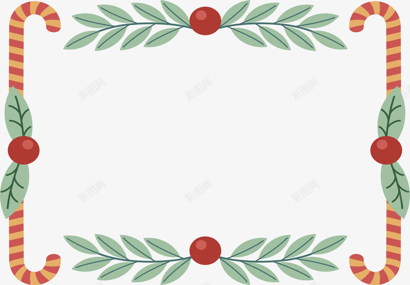 条纹拐棍圣诞边框矢量图ai免抠素材_88icon https://88icon.com merryChristma merryChristmas 圣诞节 圣诞边框 拐棍 拐棍边框 矢量png 矢量图