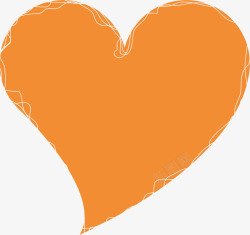 海报活动橙色爱心会话框素材