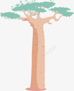 猴面包树卡通切割树木高清图片