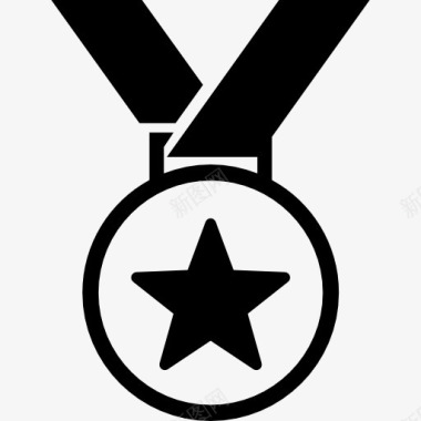 项链银饰体育奖牌象征星图标图标