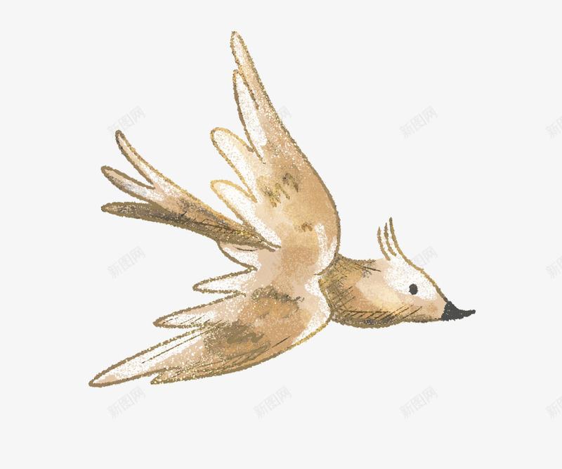 卡通手绘飞翔的鸟png免抠素材_88icon https://88icon.com 创意 动漫动画 卡通手绘 卡通鸟 圣诞装饰 飞翔的鸟