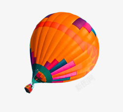橙色简约热气球装饰图案素材