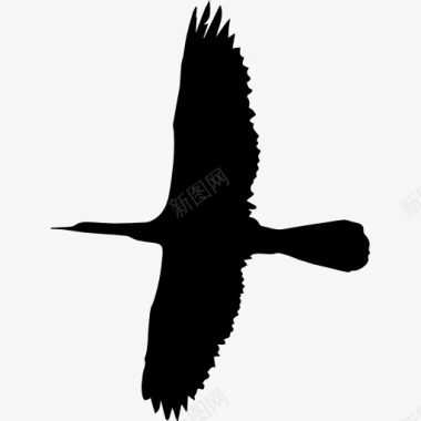飞翔的大鸟形状图标图标