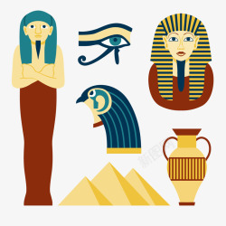 埃及法老矢量图素材