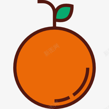 飞溅的水果橙色图标图标