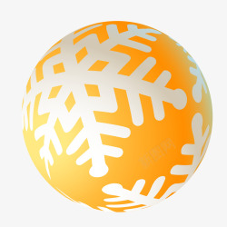 立体五彩球时尚彩色橘球雪花高清图片