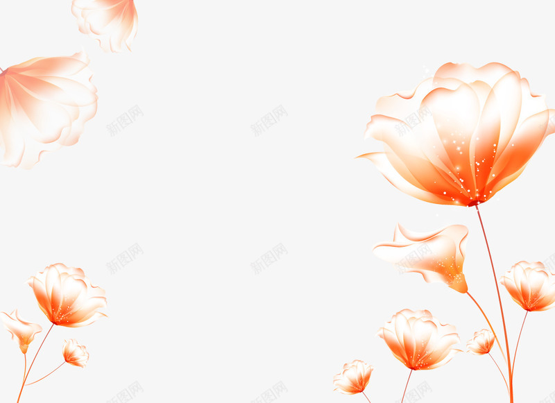 橙色渐变花纹背景png免抠素材_88icon https://88icon.com 橙色 渐变 背景 背景素材 花纹