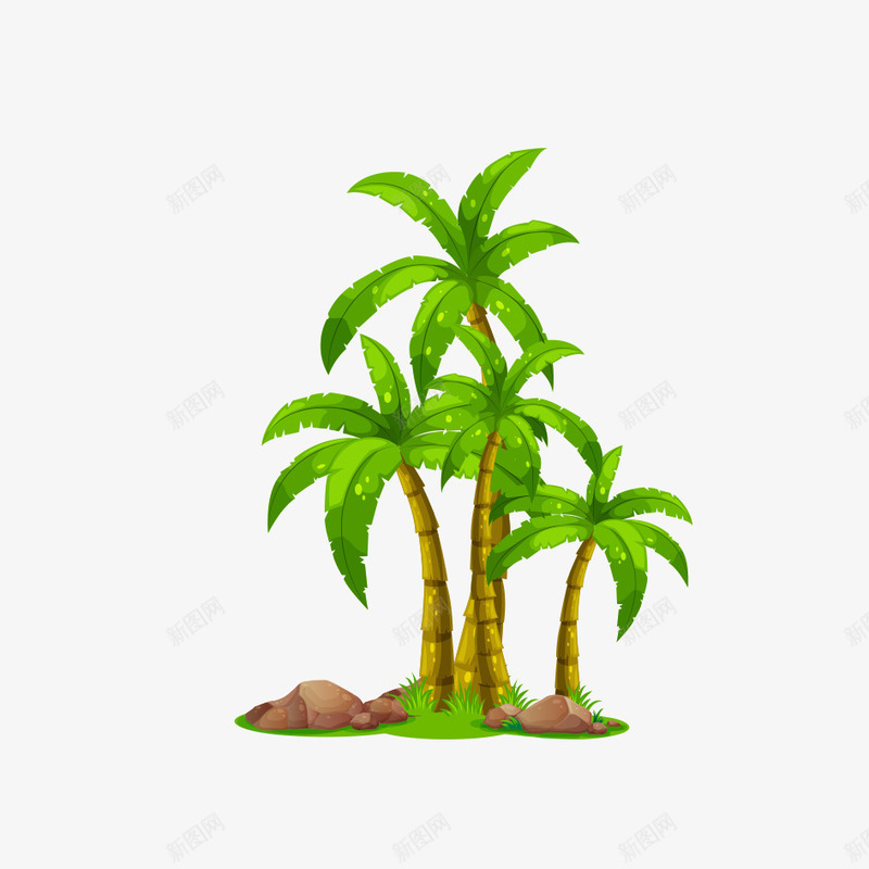 树木png免抠素材_88icon https://88icon.com 植物 椰子树 海南