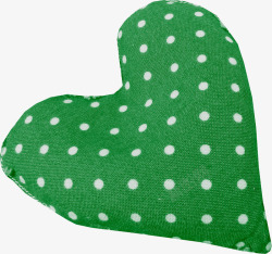 绿色花纹桃心抱枕素材