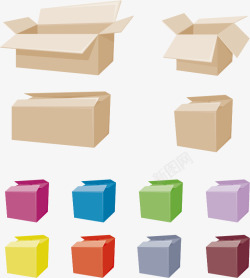 彩色纸箱纸盒素材