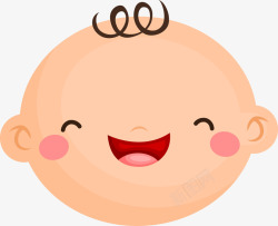 微笑的小婴儿素材