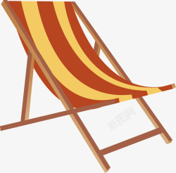 卡通沙滩椅条纹素材