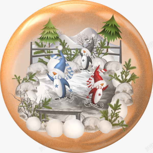 圣诞饰品水晶球png免抠素材_88icon https://88icon.com 圣诞节 圣诞饰品 装饰元素