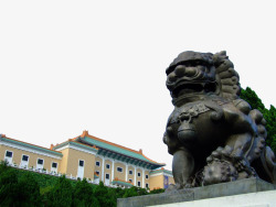 国立故宫博物院国立故宫博物院入口铜狮高清图片