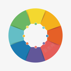 彩色圆环矢量图素材