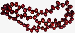红色水晶珠串素材