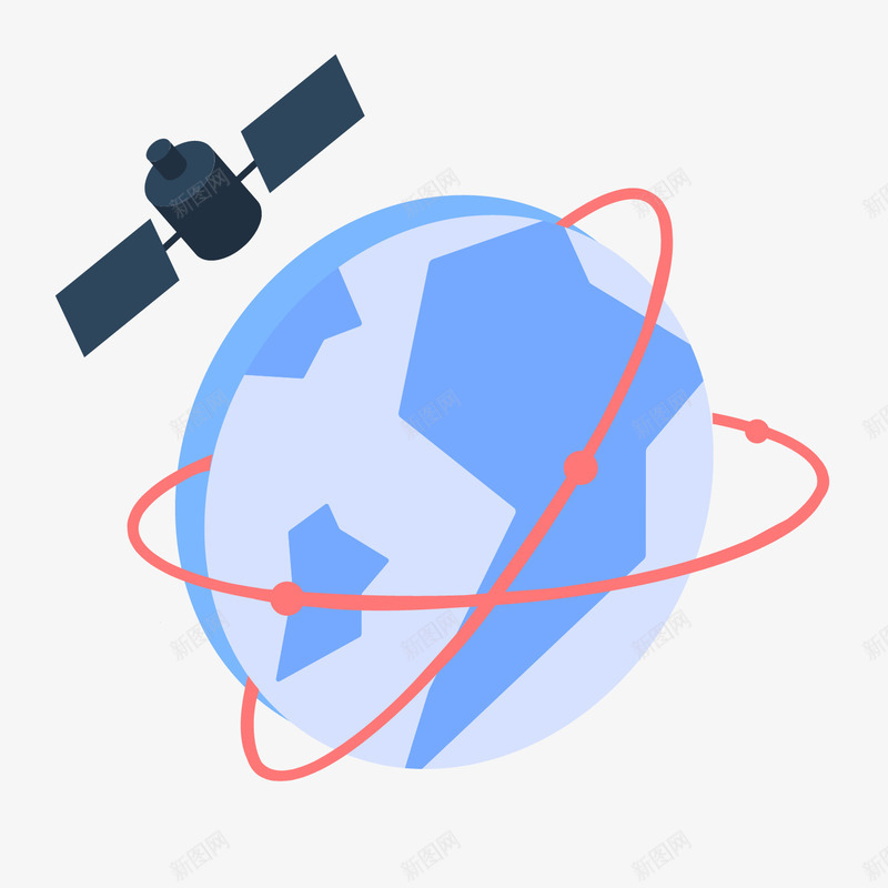 蓝色扁平化圆弧全球元素矢量图eps免抠素材_88icon https://88icon.com 全球 卫星 商务 圆弧 地图 扁平化 环绕 科技 蓝色 矢量图