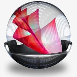 水晶球翻页透明水晶球绘图软件图标图标