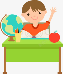 学习的小孩素材
