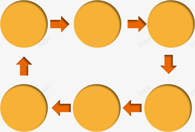 圆块矩形流程图png免抠素材_88icon https://88icon.com 圆块 循环 棕色 流程图 矩形