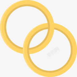 双圆环金色连接的双圆环高清图片
