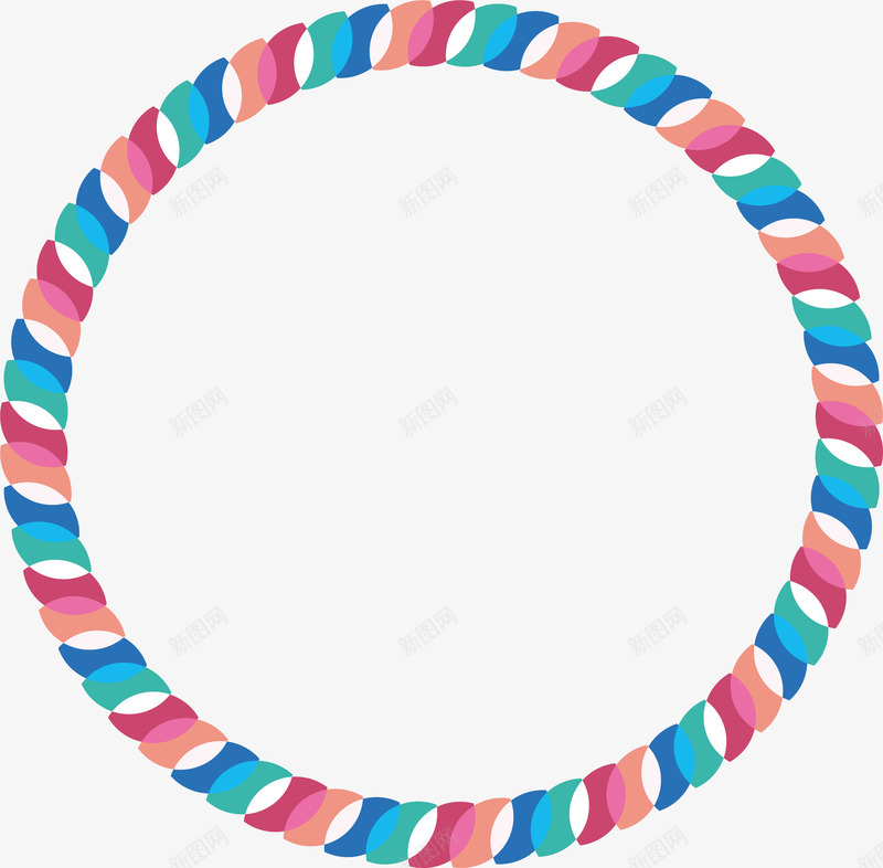 彩色拼接花纹圆形框png免抠素材_88icon https://88icon.com 圆形框 圆形相框 彩色边框 环形框 相框 矢量png
