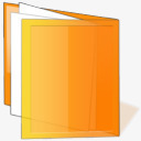 水晶橙灰色水晶立体图标文件夹图标