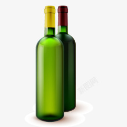 空白葡萄酒瓶矢量图素材