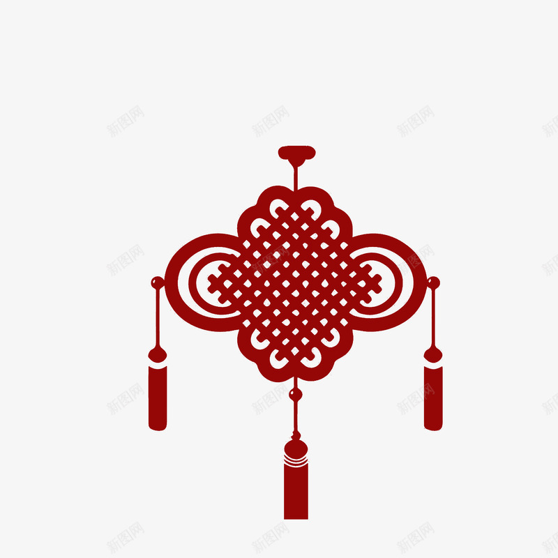 春节好看中国结挂件png免抠素材_88icon https://88icon.com 好看中国结 新春佳节 春节挂件 红色流苏 过年