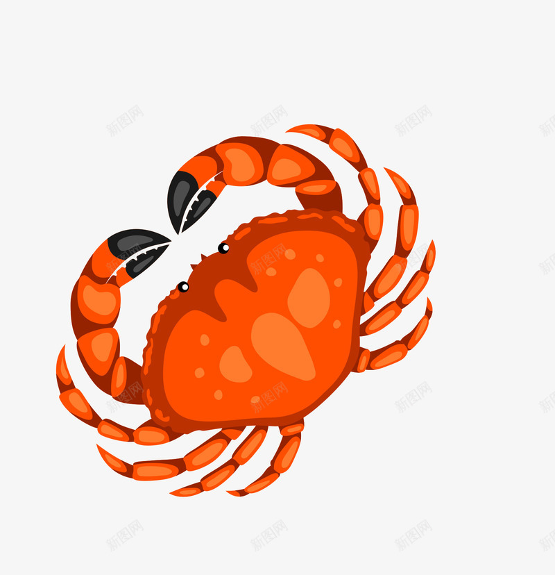卡通螃蟹手绘简图png免抠素材_88icon https://88icon.com 手绘图 海鲜 美味的 美食 螃蟹 螃蟹钳 食物